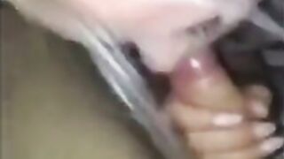 Hot blonde blowing a load