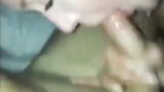 Hot blonde blowing a load