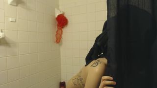 Ryden takes a shower