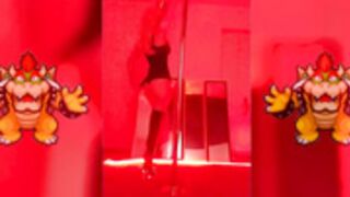 Bowsette Cosplay Pole Dance Strip Tease by SheyTheGay