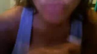 carla gutierrez blue top tits flex