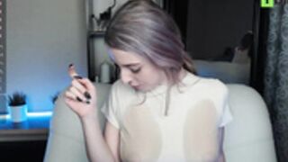 AdryKilly wet shirt and doggy