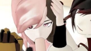 Neo and ruby blowjob rwby