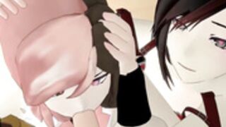Neo and ruby blowjob rwby