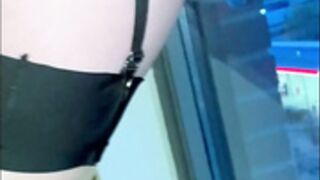 Norwegian HotWife Fucking  A Dildo In The Hallway