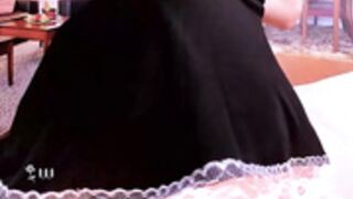 wet ass maid in her sad home drawn on the wall