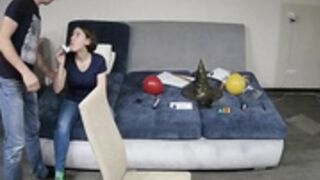 Voyeur-House - Charlize Cooper sex chair in living room