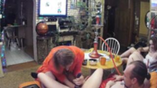 Sophia Elon guest have fun in Living room