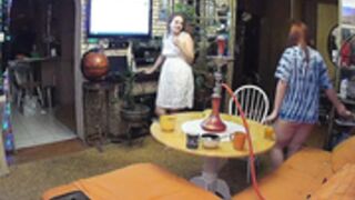 Sophia Elon guest have fun in Living room