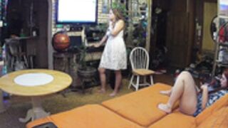 Sophia Elon guest have fun in Living room