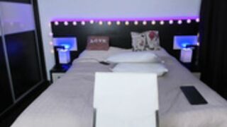 Busty_Ema Aqua Blue/Turquoise Blouse & Black Bikini #1