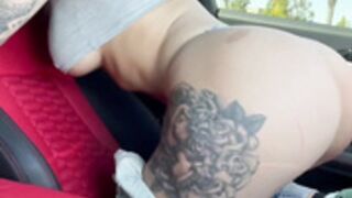 vikingbarbie - inside a lambo