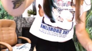 maura_shy 211201 teasing, nips poking, cut up pantyhose