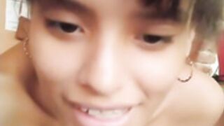 Latin girl flashing everything in facecast