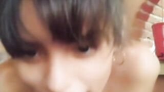 Latin girl flashing everything in facecast