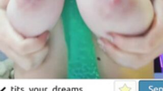 tits_your_dreams big dildo titjob