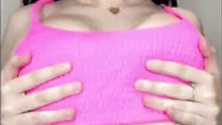 IDK...Big Tit Brunette Topless Try-On