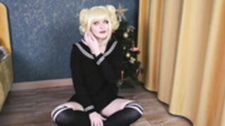 MY HORNY ACADEMIA Crazy slut Toga Himiko analyzed by bi