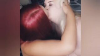 Blonde and Redhead BBW makeout