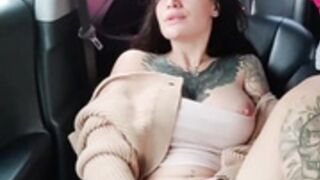 TattooGirlAlia - Dildo Pussy Fuck in Car