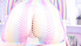 MyCherryCrush: Rainbow Booty Ass Tease