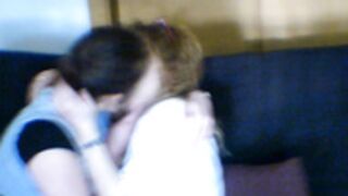 Girls makeout and get caught by boyfriend