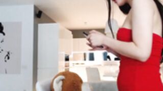 li_chang dance red dress