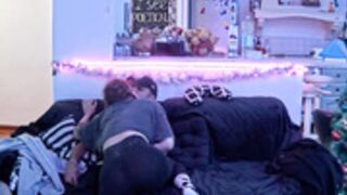 Masha invites another guest and have sex and blowjob