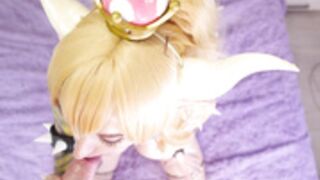 Purple Bitch Bowsette Gets Anal Creampie