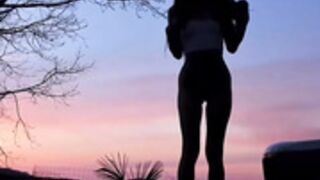 Coy_amina sunset dance, no nudity