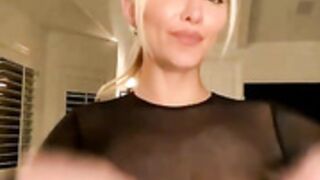 Lindsey Pelas - live teasing, nip slip, see thru 01