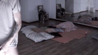 Masha and another pussy eat and fuck in fitness room