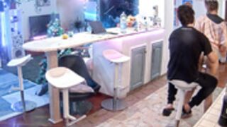 Masha is kissed on the tits