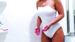 smiley piggy can't wash away her filth by a mil showers