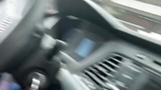 Car masturbation in a junction & store front...People o