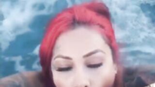 Brittanya Razavi jacuzzi blowjob