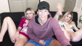Alpha_luke threesome preshow with 2 blonds