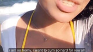 Emanuelly raquel suck dildo in the beach