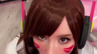 Sweetie Fox - Overwatch DVA Blowjob 🍌 Facial & CIM