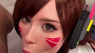 Sweetie Fox - Overwatch DVA Blowjob 🍌 Facial & CIM