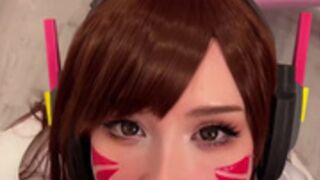 Sweetie Fox - Overwatch DVA Blowjob 🍌 Facial & CIM