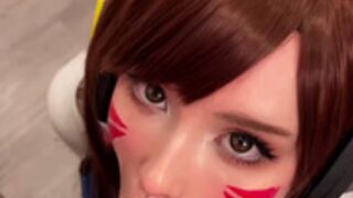 Sweetie Fox - Overwatch DVA Blowjob 🍌 Facial & CIM