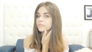 Carrie Cat pretty girl shows boobs