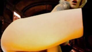 Annamolli blonde creamy dildo show