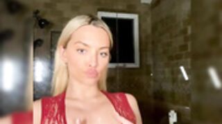 Lindsey Pelas - live topless, see thru, nip slip
