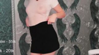 misa_blush wet see thru no panty pussy peeks 1/5