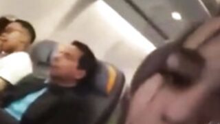 Baby Ferrer playing with herself on plane