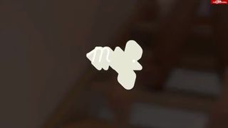 Brunette on the stairs