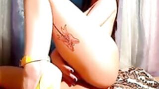 Hot Brunet Playing