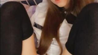 Danni Meow OF Innocent Cutie Plays with Pussy